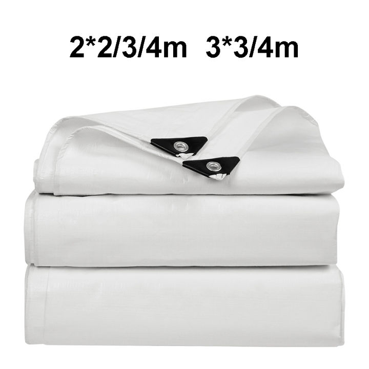 White Waterproof Tarp Awning Tarpaulin Rectangle Anti-UV Tarpaulins Sun ...