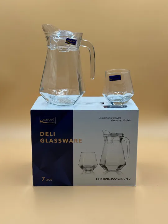 Delisoga%207%20Pcs%20Glass%20Water%20Set,%20Premium%20Quality%20Glassware%20Water%20set%20in%20gift%20box%201pc%20of%20jug,and%206%20pcs%20of%20glasses%20-%20Image%206