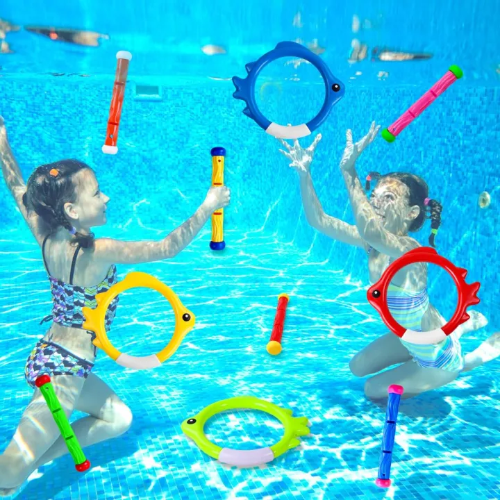 10pcs%20Pool%20Diving%20Swim%20Toys%20Colorful%20Underwater%20Training%20Sinking%20Throwing%20Dive%20Rings%20Sticks%20for%20Kids%20Summer%20Pool%20Swimming%20Party%20-%20Image%206