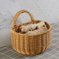 Imitation Rattan Woven Ginger And Garlic Egg Wall Hanging Storage Basket Bathroom Wall Hanging Basket.