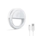 Rechargeable LED Selfie Ring Light with 36 LEDs for Smartphone Photography. 