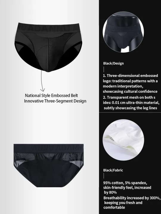 Men's%20Cotton%20Underwear%20Mesh%20Fabric%20Patching%20Sheer%20Comfortable%20Breathable%20High%20Elasticity%20Large%20Pocket%20Brifs%20Fashion%20Underpant%20-%20Image%204