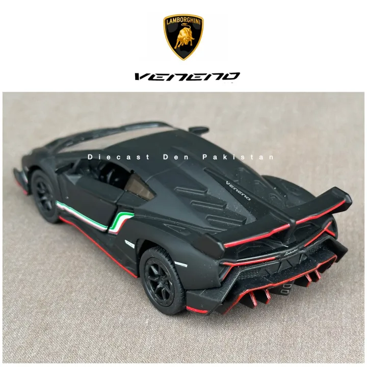 Lamborghini%20Veneno%20Matte%20Black%20Kinsmart%20(Size:%205%20inch)%20Diecast%20Model%20Car%20-%20Image%203