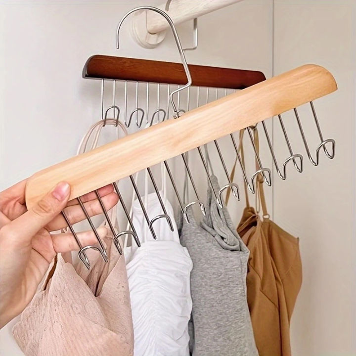 Wooden%20Sling%20Hanger%20Organizer%20with%20Multiple%20Hooks%20for%20Underwear%20Bras%20Vests%20Space-Saving%20Durable%20Storage%20Rack%20Hangers%20for%20Clothes%20-%20Image%205