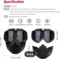 Motorcycle Glasses Detachable Anti-Fog Motorcycle Helmet Riding Goggles Glasses With Mouth Filter NF MART. 