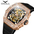 New 2022 Diamond Watch Men Brand ONOLA Luxury Automatic Mechanic Fashion Watches Man Waterpoor Montres Pour Hommes Clock. 