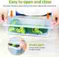 Fridge Food Storage Container Organiser with Removable Drain Tray for Fresh Fruits, Vegetables, Meat & Fish, BPA-Free Plastic Kitchen Box Storage Food Box Container Organizer 1500ml Stackable. 