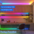 Tuya WiFi COB RGBIC LED Strip 12V 5m Music Sync Dream Color WS2811 Addressable Party Light RF Remote Control F Alexa  Home. 