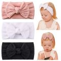 Headwrap Newborn Baby Headband For Girls Elastic Knit Children Turban Baby Cute Bows Soft Nylon Kids Headwear Hair Accessories. 