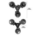 For GoPro 3-Cup Suction Cup Mount Strong Suction Car Suction Cup For GoPro Hero 13 12 11 10 9 8 Insta360 X4 X3 X2 DJI Action 4 3. 