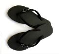 Cute Black Bow With White Dots Bow Slippers. 
