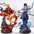 New 22cm Anime Naruto Figure Uzumaki Naruto Uchiha Sasuke Action Statue Pvc Statue Desktop Ornament Collectible Model Toy . 