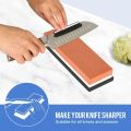 Double Sided Whetstone Non Slip Knife Sharpener Kitchen Knife Scissors Carving Tools Sharpening Stone for Home Restaurant.
