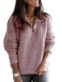 Spring Autumn Women Fashion Slim Solid Cotton Knitted Sweaters Vintage Long Sleeve Zip-up New Casual Female Pullovers Chic Tops. 