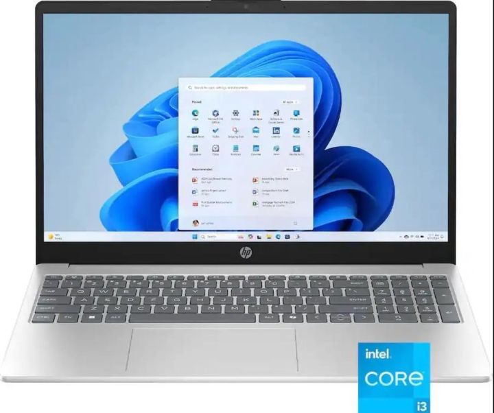 HP 15.6" Laptop 15-fd0113dx – Intel Core i3 N305, 8GB RAM, 128GB UFS, Natural Silver