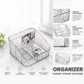 Makeup Organizer Acrylic Multi Grid Storage Rack Cosmetic Shelf Make Up For Dressing Table Bathroom Perfume Beauty Tool Organizers Space Saver Box. 
