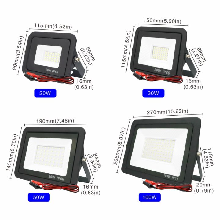 DC12V%20Led%20Flood%20Light%2020W%2030W%2050W%20100W%20Outdoor%20Floodlight%20Spotlight%20IP66%20Waterproof%20Light%20Reflector%20Portable%2012%20Volt%20Led%20Lights%20-%20Image%203
