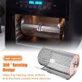 Rotisserie Basket 360-Degree Rotating for Air Fryer & Oven, Stainless Steel, Movable Door for Home Bakers & Grill Enthusiasts.