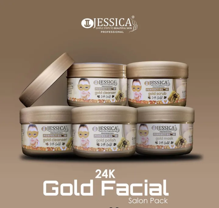 Jessica%2024K%20Gold%20Facial%20Kit%20Salon%20Pack%205%20Steps%20-%20Each%20Jar%20500g%20(Approx)%20-%20Image%202