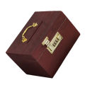 Vintage Wood Treasure Money Bank Coin Bank with Lock Security Code Money Box Treasure Box for Children. 