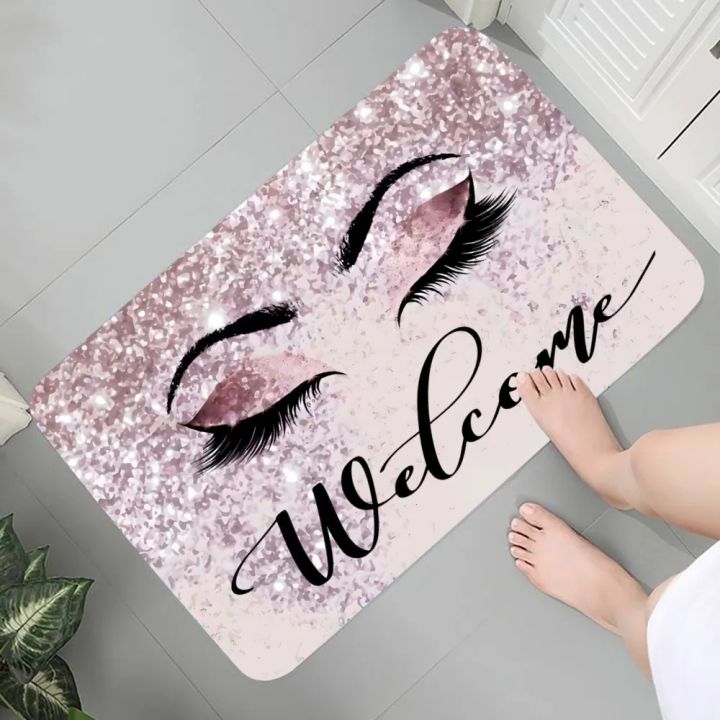 Eyelash%20Pattern%20Printed%20Carpet%20Flannel%20Foot%20Pad%20Mat%20Suitable%20for%20Bedroom%20Bathroom%20Kitchen%20Entrance%20Rug%20Home%20Decoration%20-%20Image%203