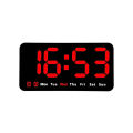 Voice Control Large Digital Wall Clock Temperature Date Week DST Snooze Table Clock 12/24H Dual Alarm Wall-mounted LED Clock. 