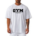 Oversized Loose Running T-Shirts Mens Gym Warriors Fitness Sports Half Sleeve T Shirt Summer Mesh Quick Dry Breathable Clothing.
