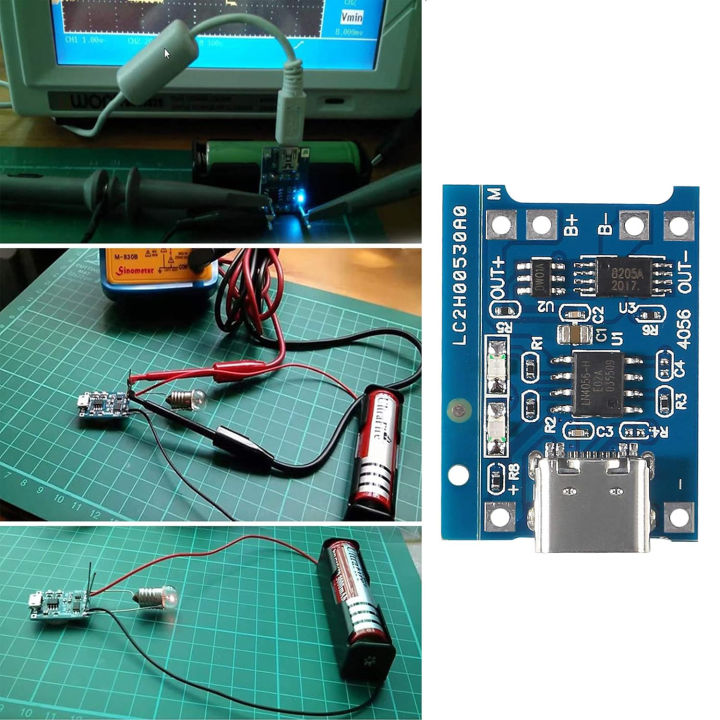 10pcs%205V%201A%2018650%20TP4056%20Lithium%20Charging%20Lithium%20Battery%20Charging%20Board%20Type%20C%20Charge%20Module%20With%20Protection%20board%20-%20Image%206