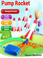 Kids' Rocket Pedal Launcher, Outdoor Rocket Flying Toy, Children's Jumping Sports Toy (Separate Accessory Packs for Purchase). 