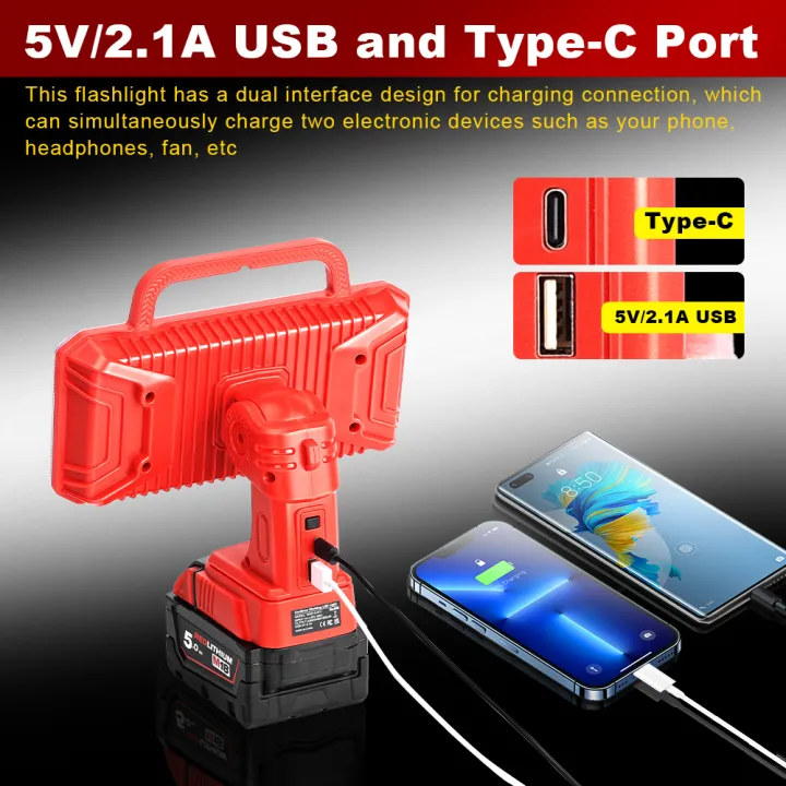 Cordless%20LED%20Work%20Light%20for%20Milwaukee%2018V%20Battery,%204200LM%20Portable%20Handheld%20Flashlights%20Tool%20Camping,%20Indoor%20&%20Outdoor%20Use%20-%20Image%205