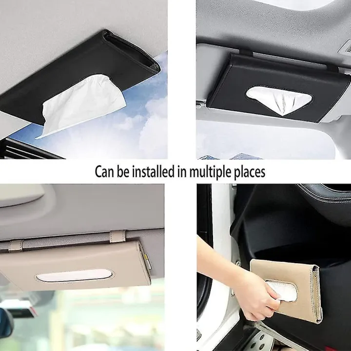 Car%20Tissue%20Holder,%20Sun%20Visor%20Napkin%20Holder,%20Car%20Tissue%20Box%20with%20Tissue%20Refill%20(Beige)%20-%20Image%206