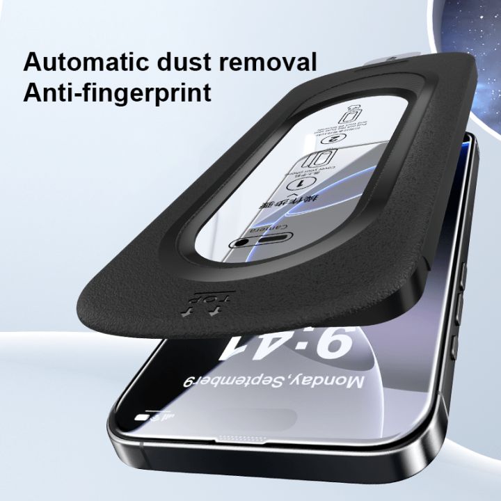 Screen%20Protector%20For%20iPhone%2016%20Pro%20Max%2015%2014%2013%2012%202Pcs%20Tempered%20Glass%20Full%20Coverage%20Anti-Fingerprint%20One%20Click%20Installation%20-%20Image%204
