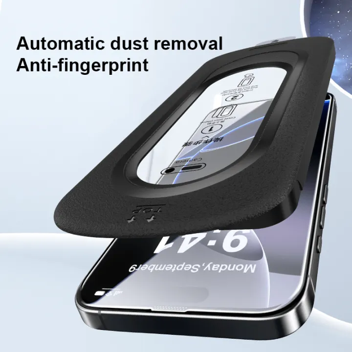 Screen%20Protector%20For%20iPhone%2016%20Pro%20Max%2015%2014%2013%2012%202Pcs%20Tempered%20Glass%20Full%20Coverage%20Anti-Fingerprint%20One%20Click%20Installation%20-%20Image%204