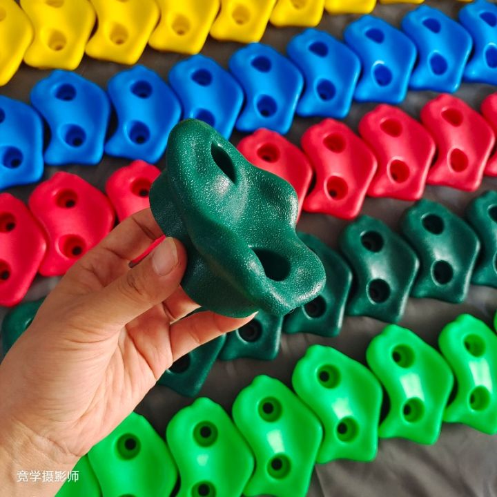 10pcs%20Kids%20Plastic%20Rock%20Climbing%20Wall%20Holds%20Games%20Wood%20Wall%20Climbing%20Stones%20Set%20Indoor%20Outdoor%20Playground%20DIY%20Rock%20Stone%20Wall%20-%20Image%204