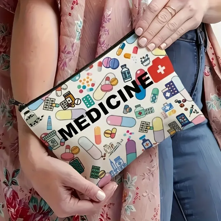 Medicine-Themed%20Cosmetic%20Travel%20Bag%20-%20Foldable%20Zippered%20Makeup%20Organizer,%20%20for%20Healthcare%20Professionals,%20Cosmetic%20Bag%20-%20Image%205
