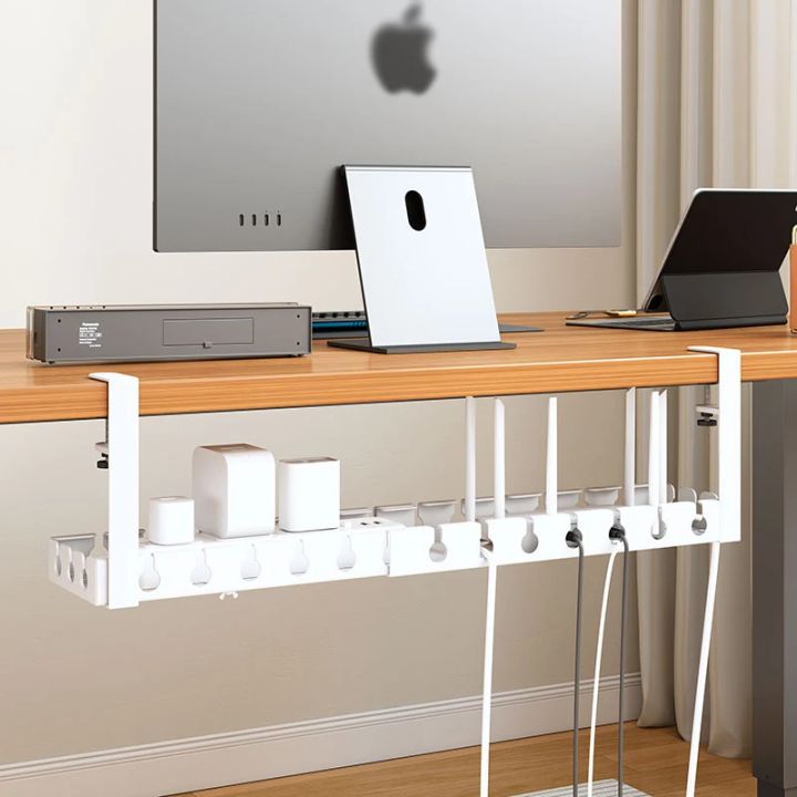 Extendable Under Desk Cable Management No Drilling Metal Cable Tray ...
