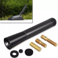 3.5cm/8cm/12cm Universal Car Short Radio Antenna Carbon Fiber Black Car Roof Antenna Radio Aerial FM/AM Metal Receiving Antenna. 