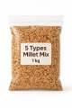 CitiBird Premium 5-Color Millet Mix – 1kg | Dust-Free Balanced Bird Seed. 