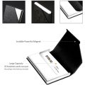 Metal Business Card Holder - Waterproof PU Leather Stainless Steel Card Case for Men and Women. 