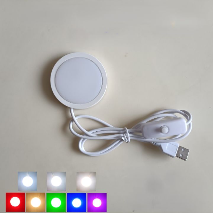 USB 5V LED Spotlight 3w Ultra-thin Cabinet mini lamp with switch display jewelry ceiling spotlight with 3M sticker indoor