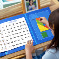 Wooden Jigsaw Magnetic Tangram Puzzle Book Educational Toys For Children Baby Kid Portable Montessori Learning Intelligence. 