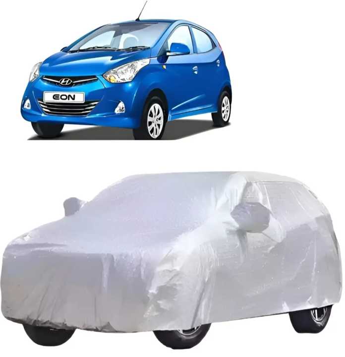 Hyundai Eon | CarCover Triple -Layer Car Cover Waterproof All Weather | Premium Quality Car Covers for Automobiles, Ideal for Indoor and Outdoor Use, Fits Sports/Coupe | Magic Silver