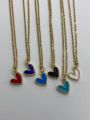 1 pcs small black , red , white or pink color heart necklace for besties gift , 2pcs necklace fashin jwellery Besties Gift. 