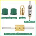 20pcs/set Mini Split R410A R134A Adapters 5/16" 1/4" SAE Plug 1/2" Acme Male To Female Brass Fitting Kit with Valve Core Remover. 