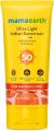 Mamaearth Ultra Light Sunscreen Lotion | Organic & Natural SPF 50 Broad Spectrum Sunblock Suntan Lotion with Turmeric & Carrot Seed | 2.71 Fl Oz (80ml). 