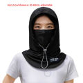 Summer Anti-UV Sunscreen Hat With Mask Shawl Breathable Ice Silk Pullover Cap Head Wrap Unisex Beach Cap For Outdoor Sports.