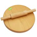 Quality Wooden Roti Rolling Board / Chapathi Making Biard/ Roti Maker / Puri Maker / Wooden Balen Chakla Set/wooden chapati board with Rolling Pin -27cm,Quality wooden material,easy to make food in your home. 