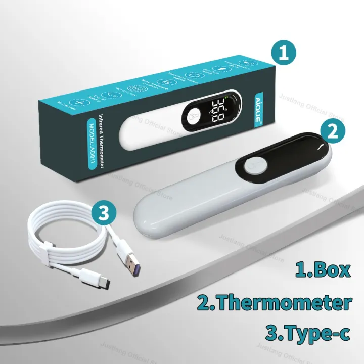 JUSTLANG%20Rechargeable%20Thermometer%20LED%20Forehead%20Digital%20Infrared%20Medical%20Thermometer%20Body%20Temperature%20Fever%20for%20Baby%20Adult%20-%20Image%207