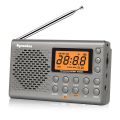 Rysamton Portable AM/FM Shortwave Radio. Large digital display with sleep timer and alarm clock function, battery operated radio. 