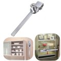Sliding Glass Door Ratchet Lock JCBIZ Glass Lock Terrarium Showcase Display Case Cabinet Sliding Glass Push Door Locks with Keys Furniture Hardware Universal Key Type Sawtooth Lock. 